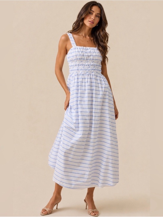 Altar'd State Dresses & Skirts - NWT Altar’d State Blue and White Striped Sundress Size Small